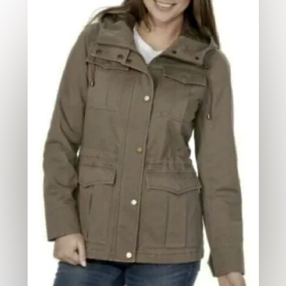Lucky Brand Jackets & Blazers - Lucky Brand Women’s Military Field Jacket Hood Full Zip Olive Green Size XS